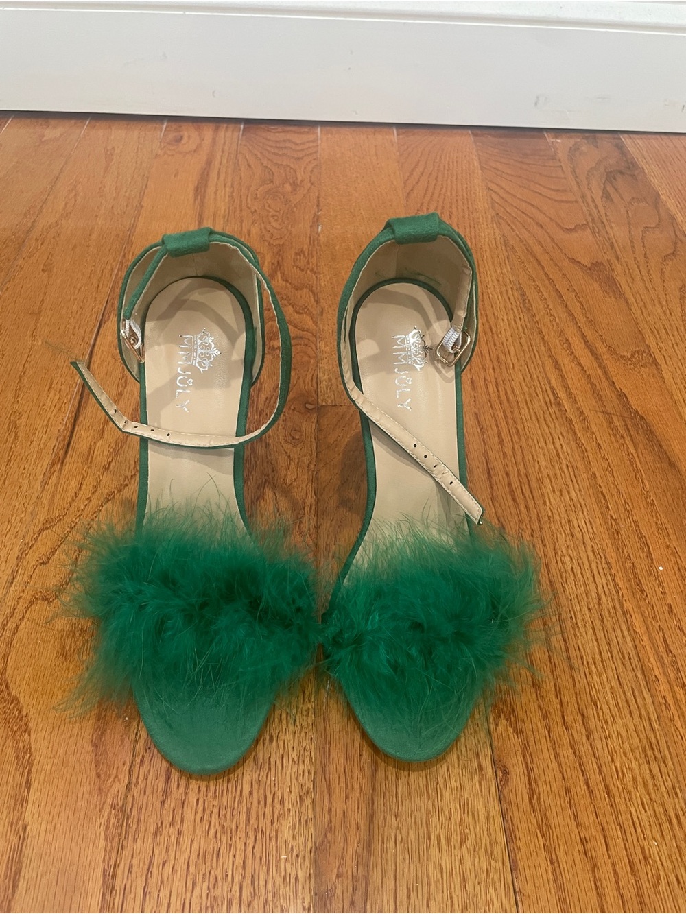 Women’s Feather Ankle-Strap Heels